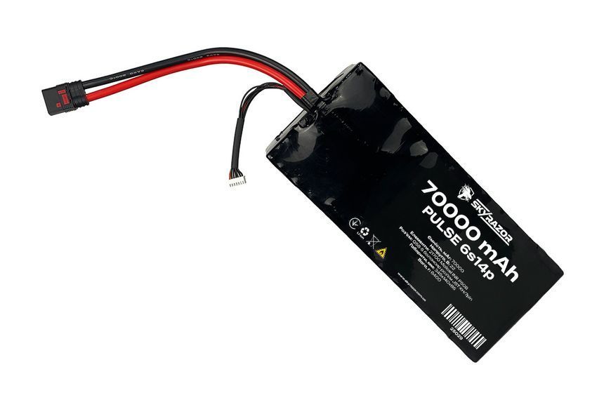 Аккумуляторная батарея Skyrazor PULSE 6S14P 70000 mAh для тяжелых БПЛА Vampire / &laquo;Баба Яга&raquo; (21700 Molicel INR P50, 6AWG, QS8-S F) BV-002275-1 фото