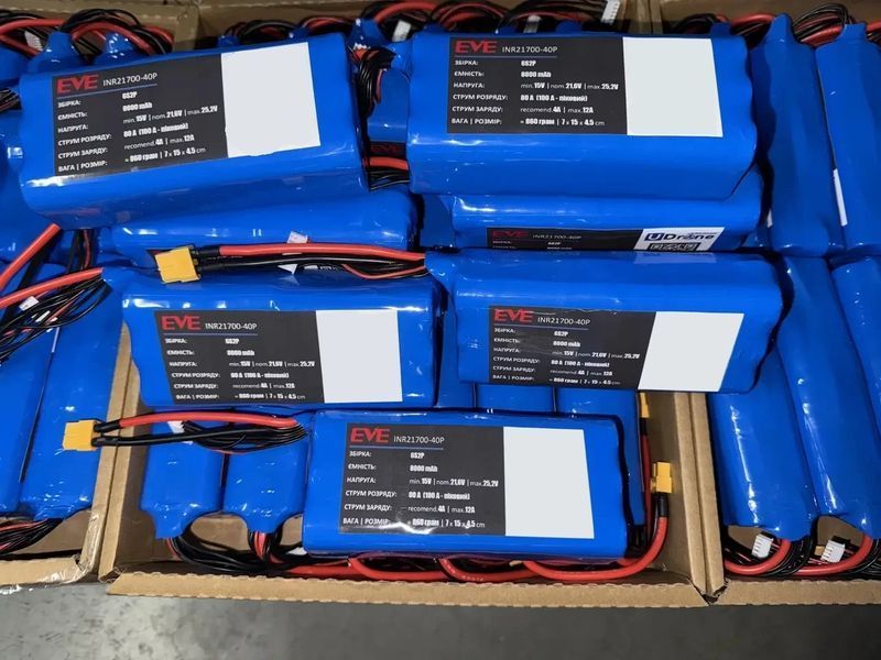 Аккумуляторная сборка 8S5P EVE INR21700-50E: 25000 mAh, 75A, 29.6V / Емкая батарейная сборка 8S5P EVE BV-001910 фото